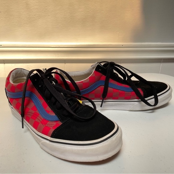 Vans Old Skool Multicolor Checkered Sneakers Sz 6 - Picture 1 of 9
